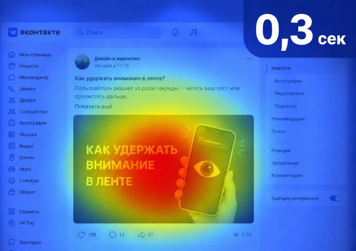 Айтрекинг для «Коммерсантъ Events». Как увеличить охваты ВКонтакте с помощью управления вниманием